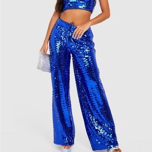 Boohoo Petite Sequin Straight Leg Pants - NWT ERAS TOUR VIBES - MIDNIGHTS VIBES